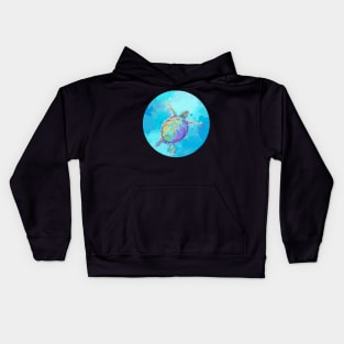 When The Sea Dreams - Sea Turtle Kids Hoodie